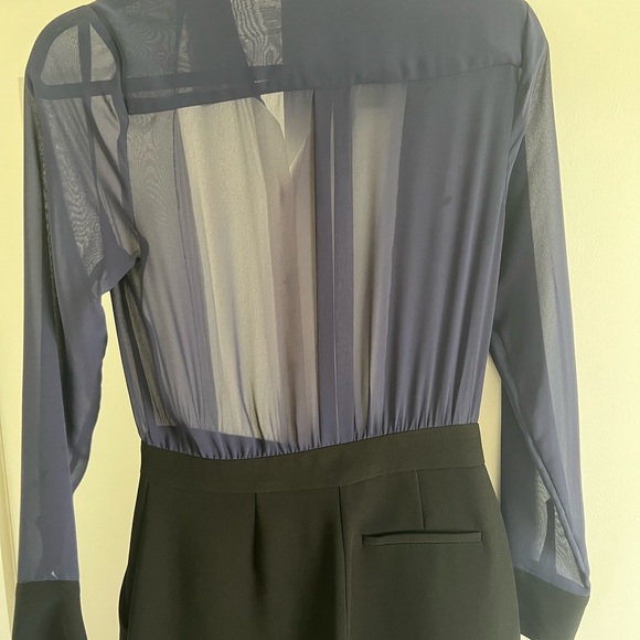 BCBG Jumpsuit - black navy and cream size 2 - Picture 2 of 5